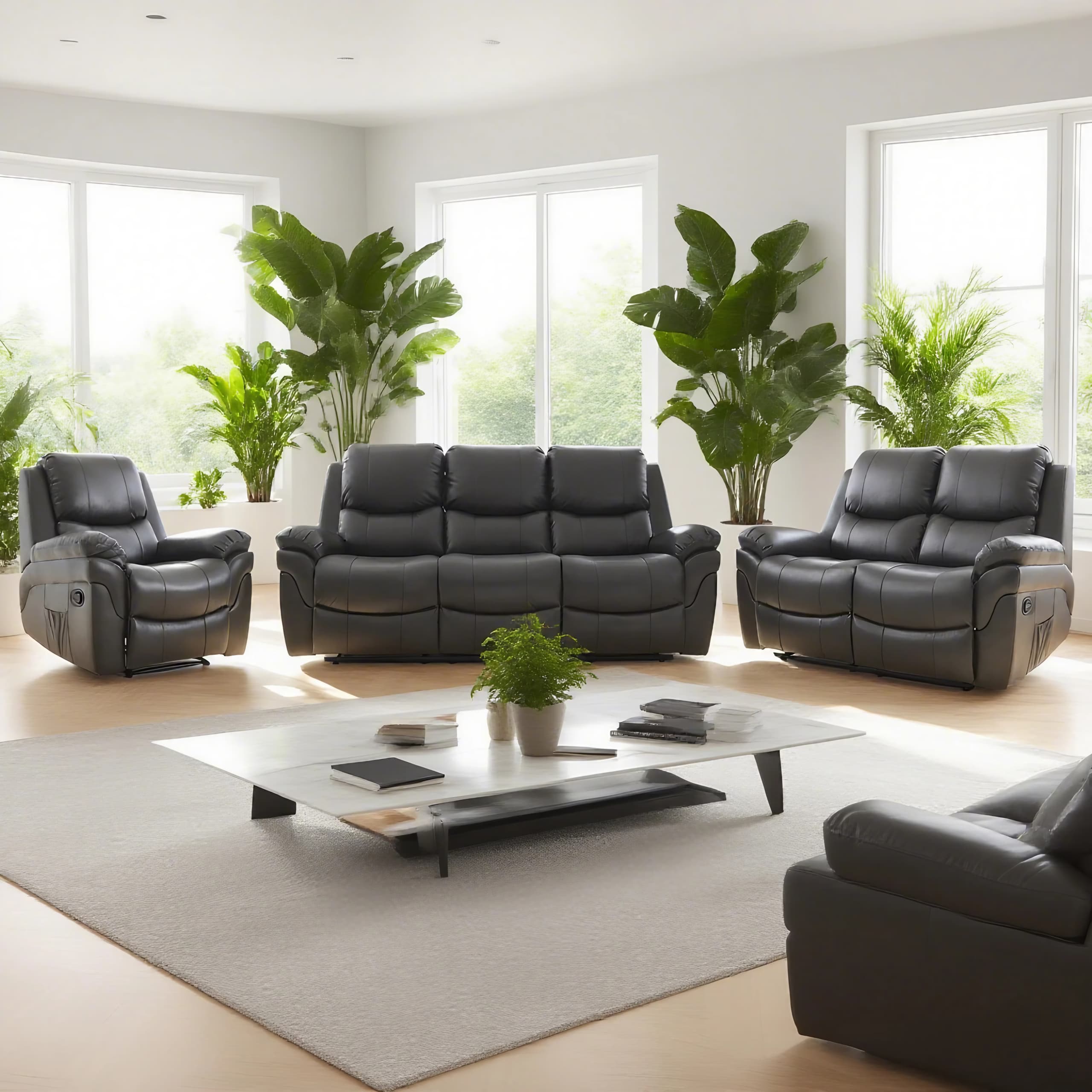 Monaco 3,2,1 Sofa Set - Grey