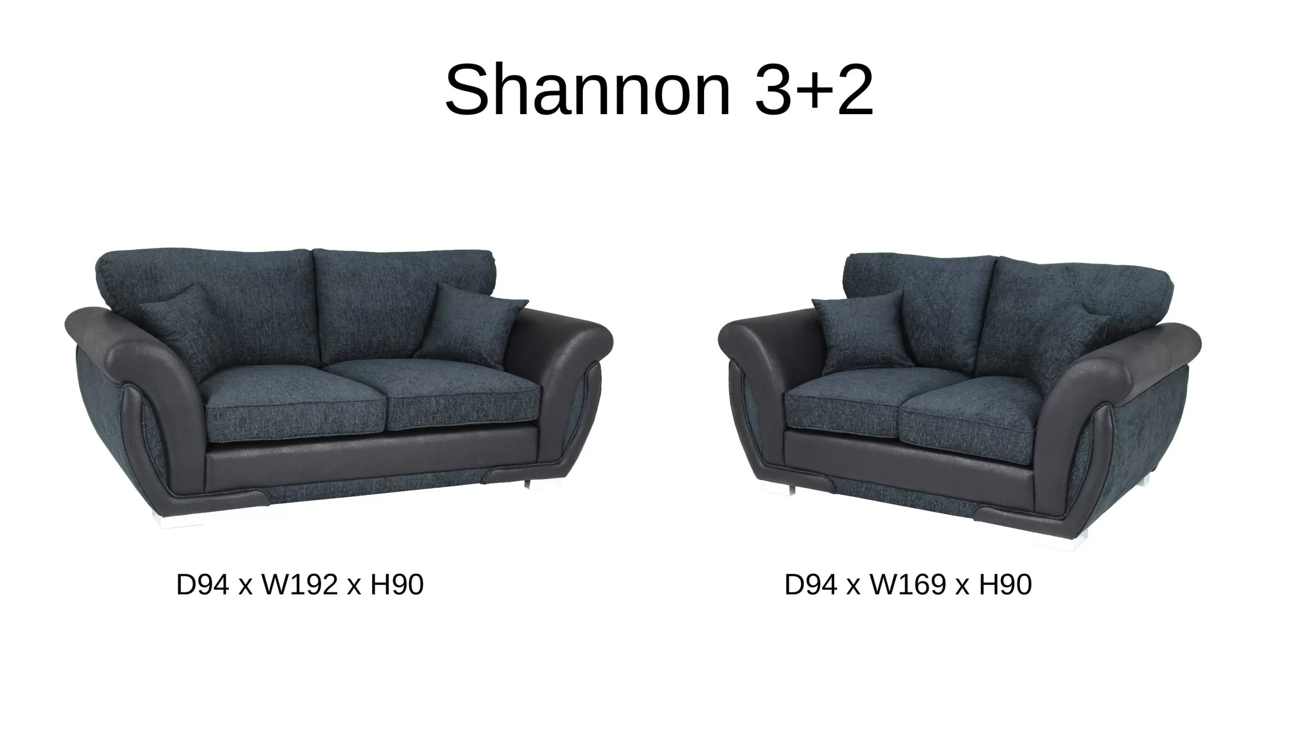 Shannon Sofa Set 3+2 Grey